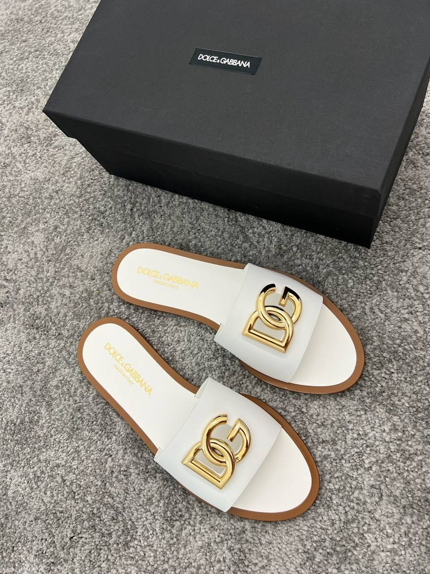 DOLCE & GABBANA Slides front view - Women's luxury Shoes