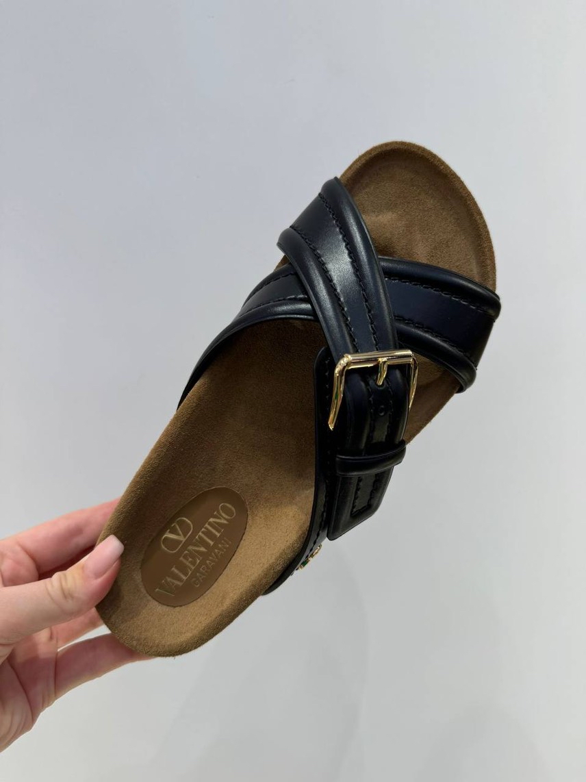 VALENTINO GARAVANI Slides front view - Women's luxury Shoes