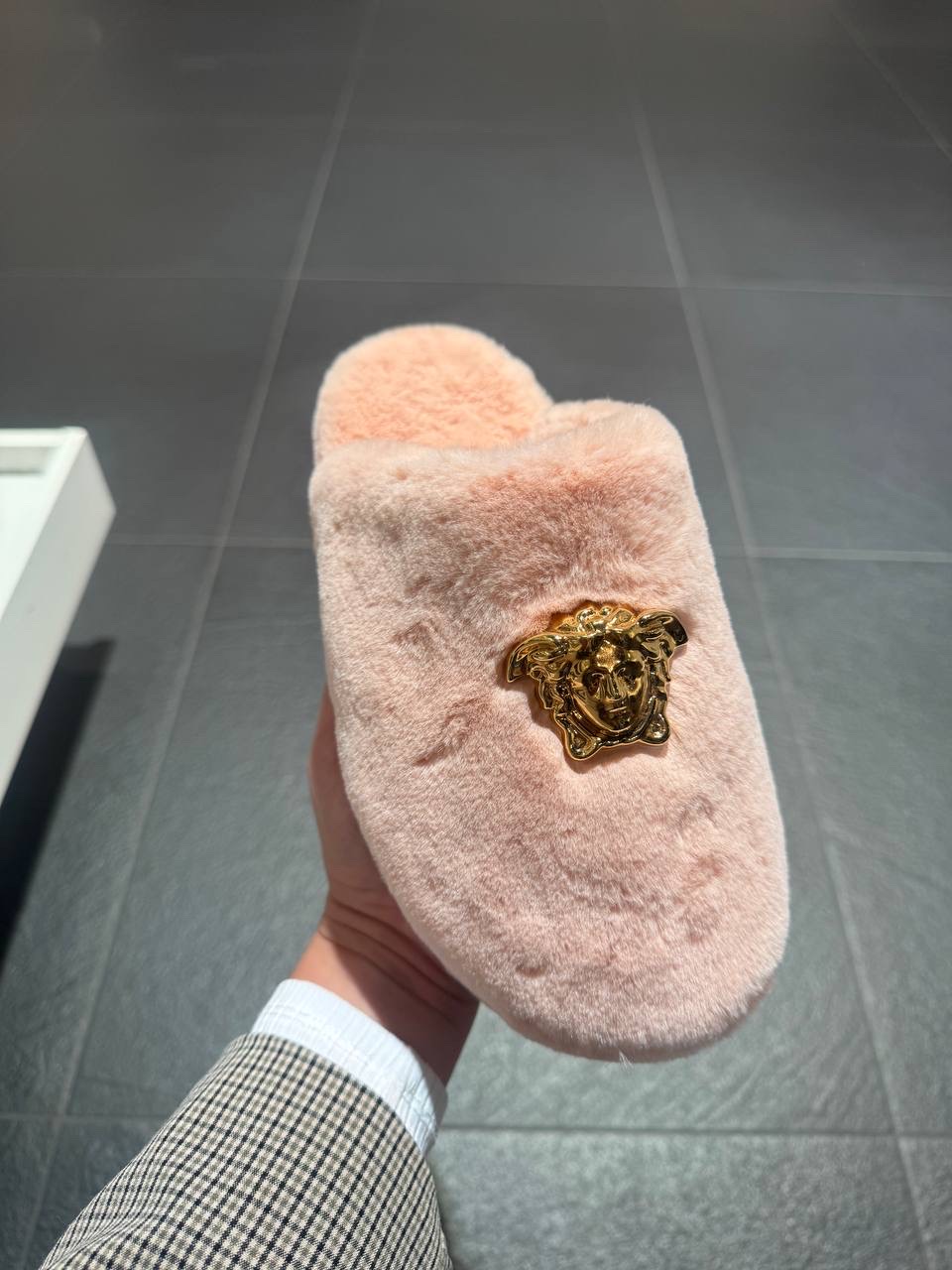 VERSACE Slides side view - Women luxury Shoes