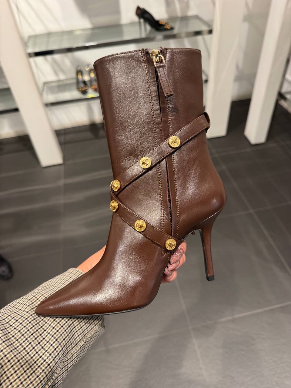 VERSACE Boots side view - Women luxury Shoes