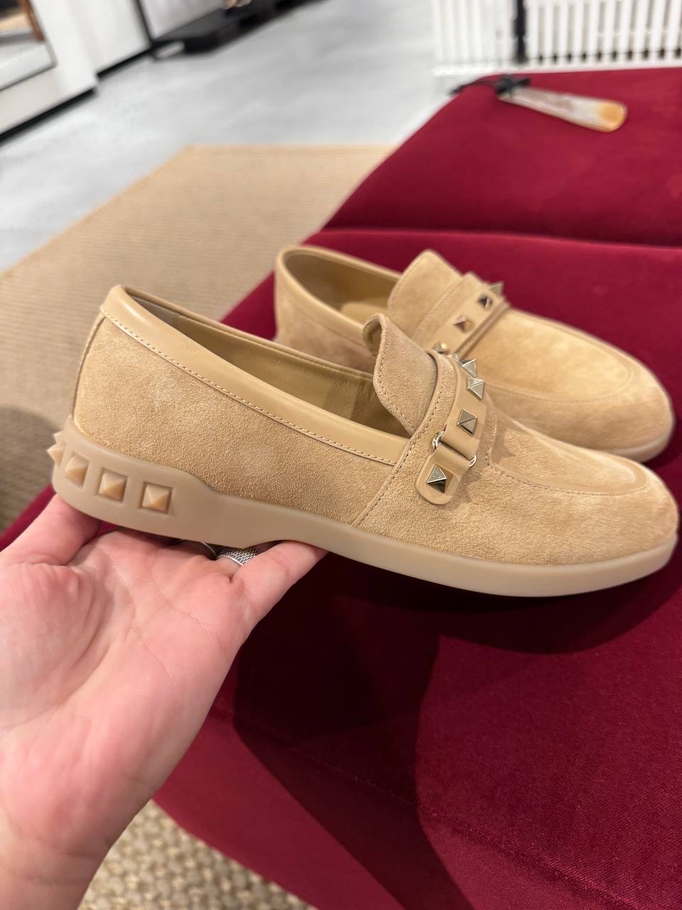 VALENTINO GARAVANI Moccasins side view - Women luxury Shoes