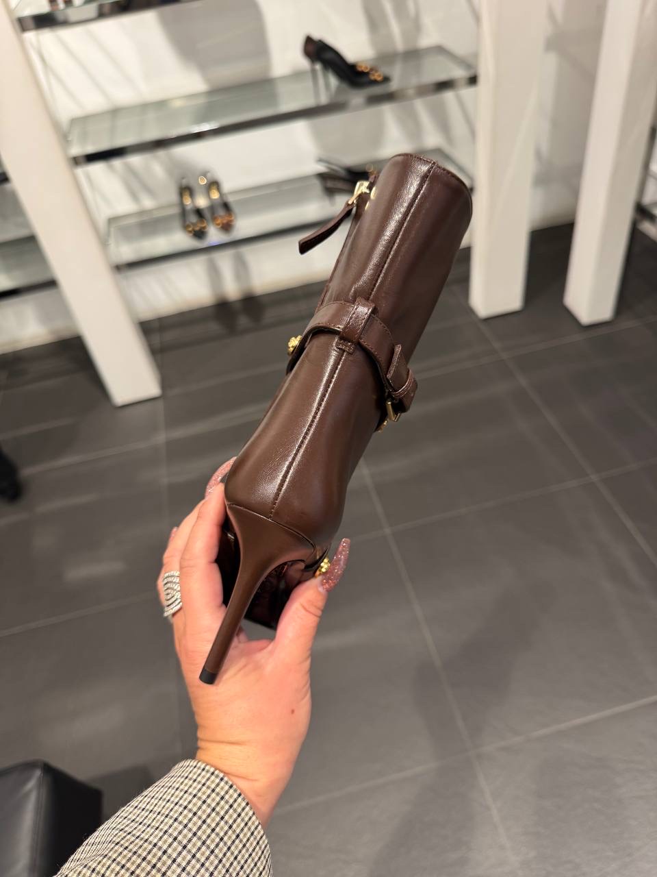 VERSACE Boots side view - Women luxury Shoes