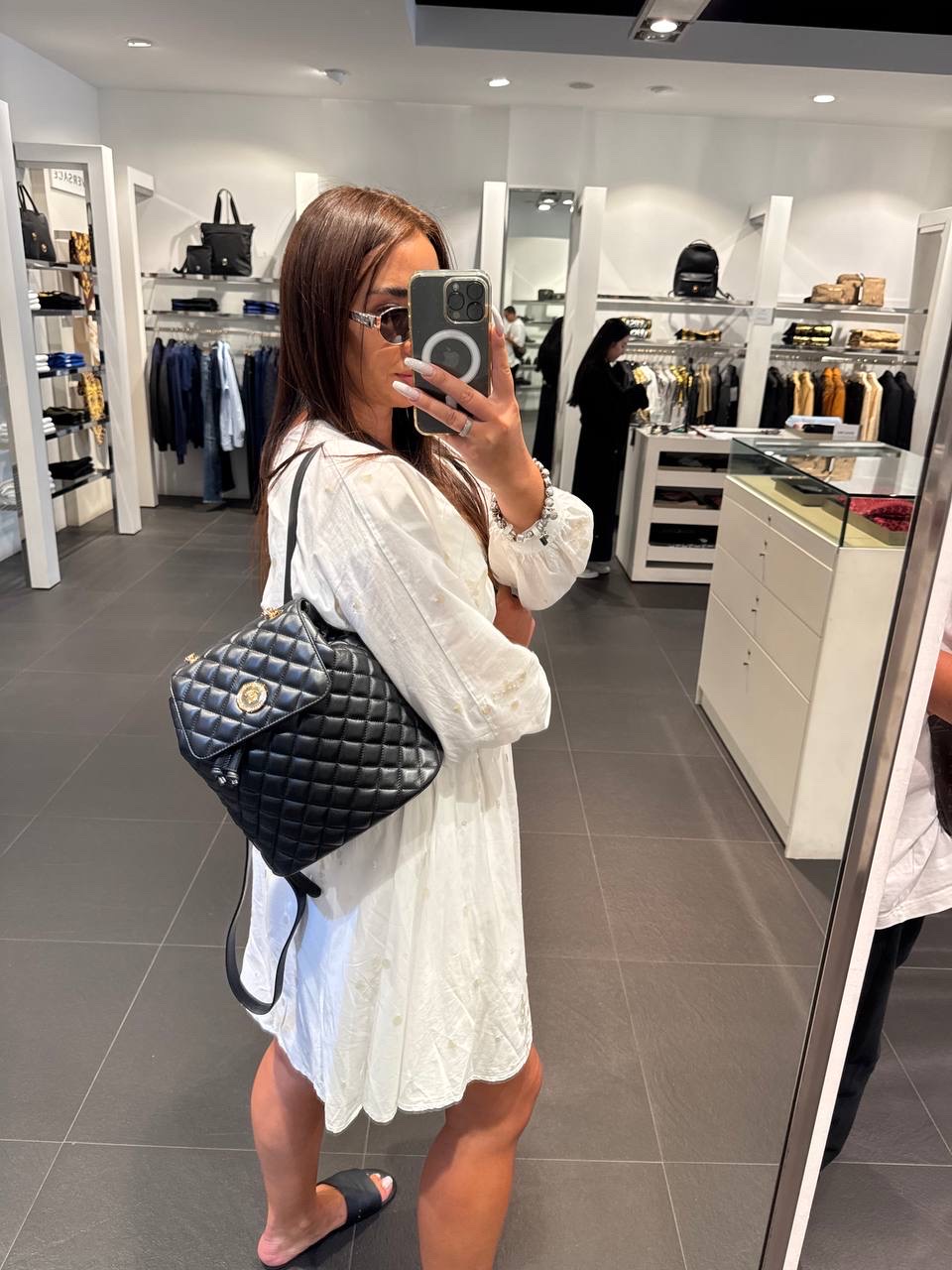 VERSACE Backpack side view - Women luxury Bags