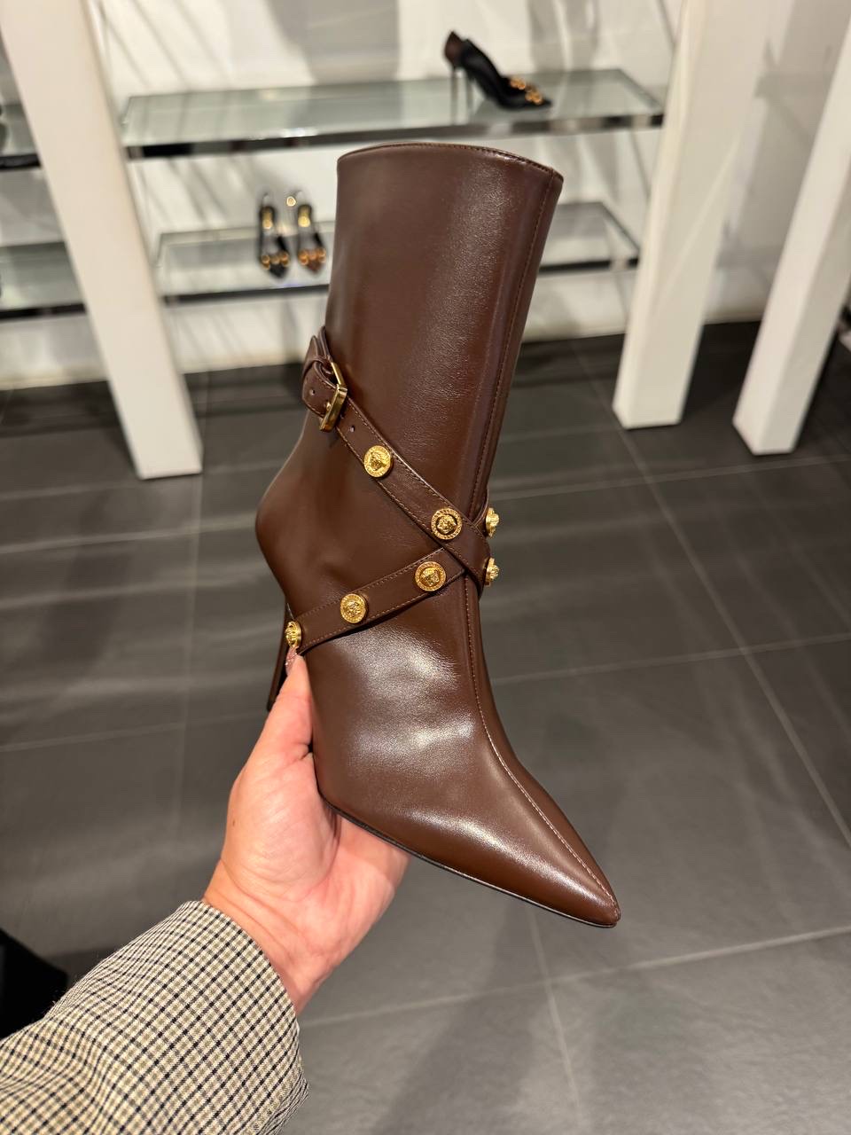 VERSACE Boots side view - Women luxury Shoes