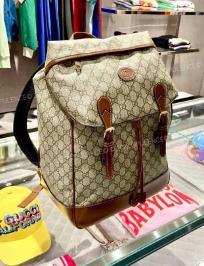 GUCCI Backpack side view - Men's luxury Bags