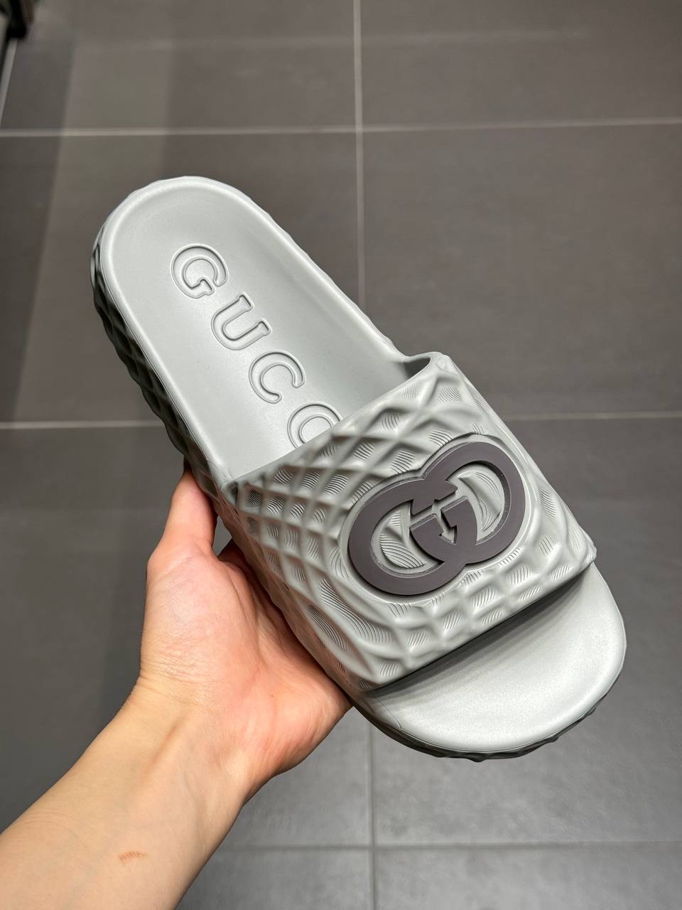 GUCCI Slides side view - Men's luxury Shoes