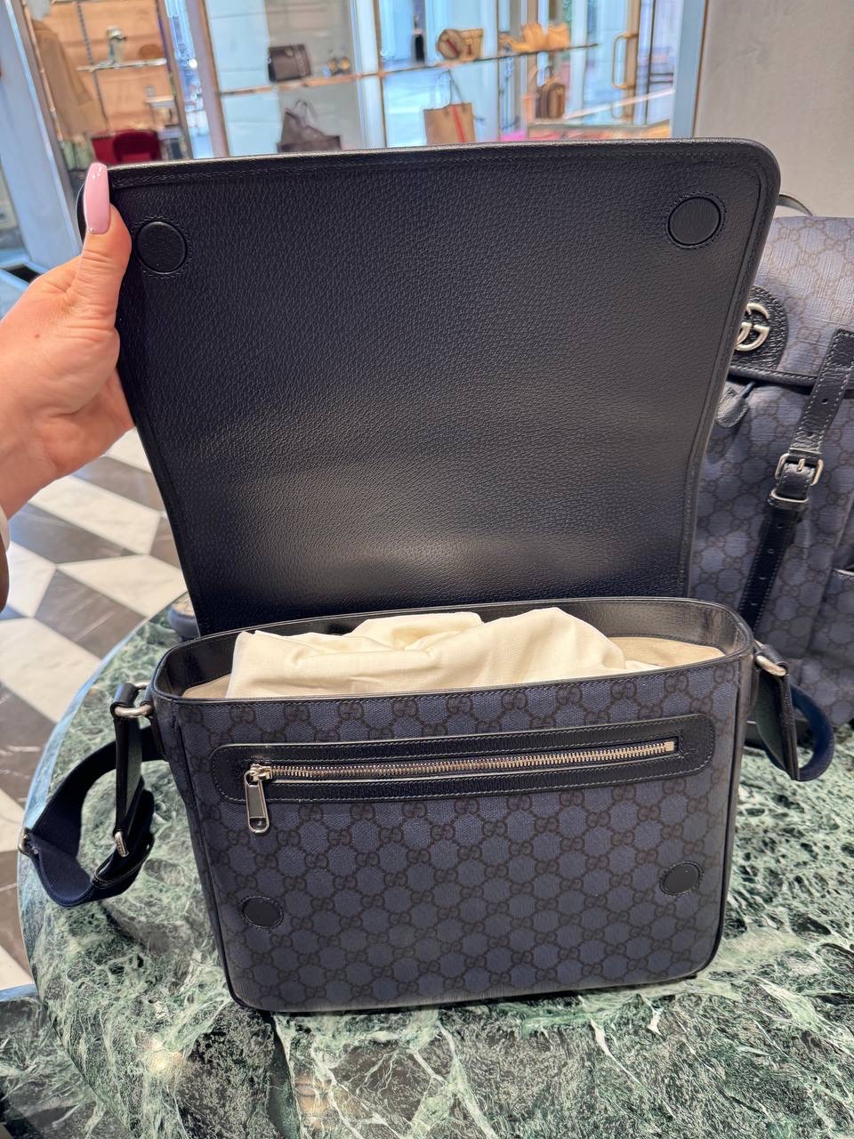 GUCCI Laptop bags and briefcases side view - Men's luxury Bags