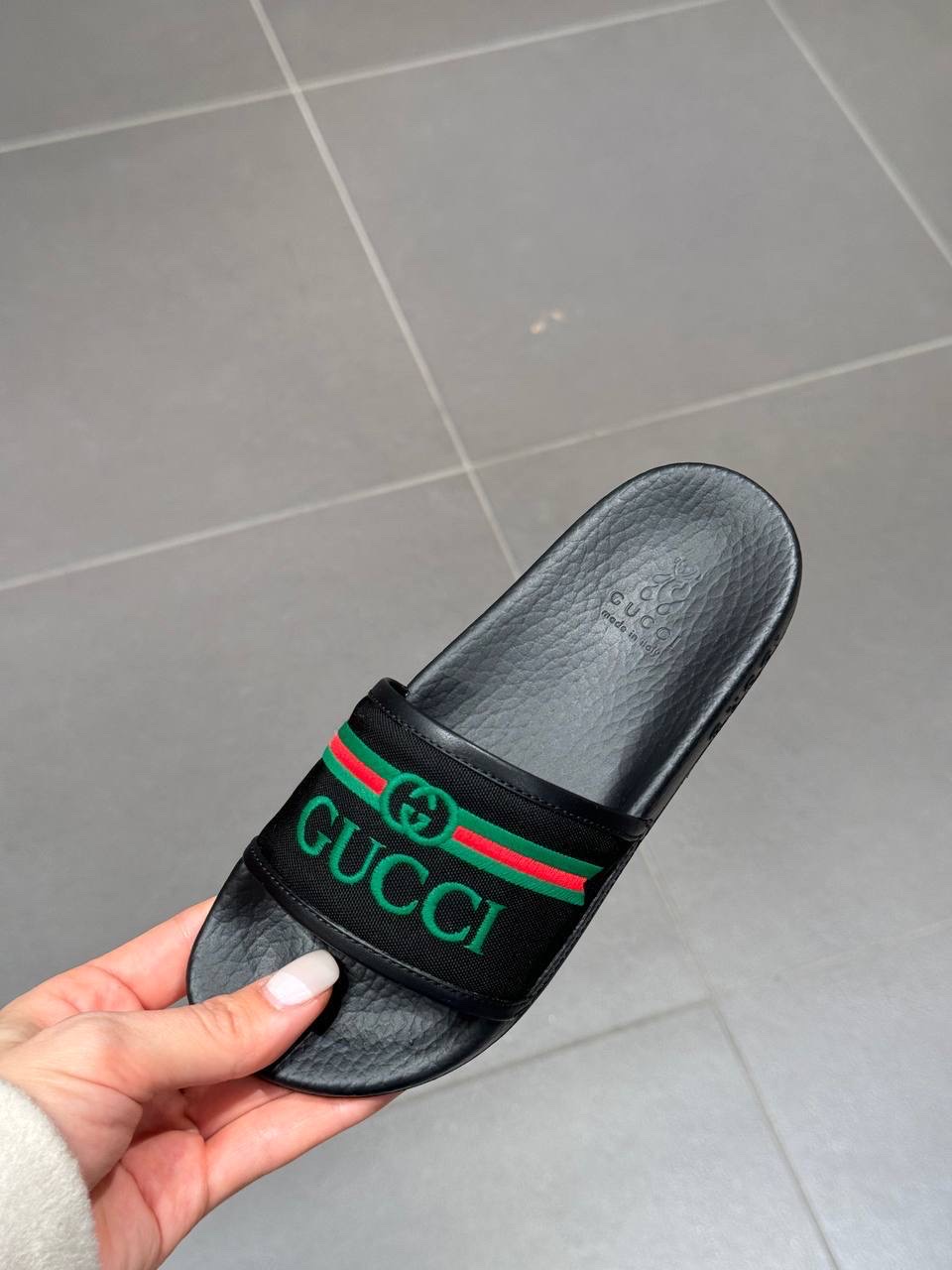 GUCCI Slides front view - unisex luxury Shoes