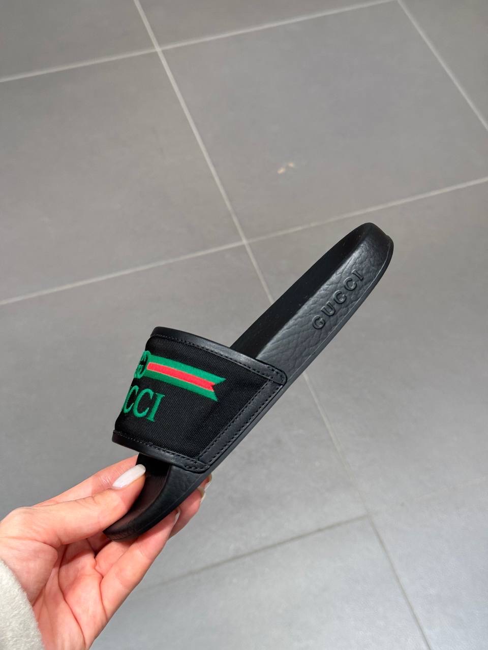 GUCCI Slides side view - unisex luxury Shoes
