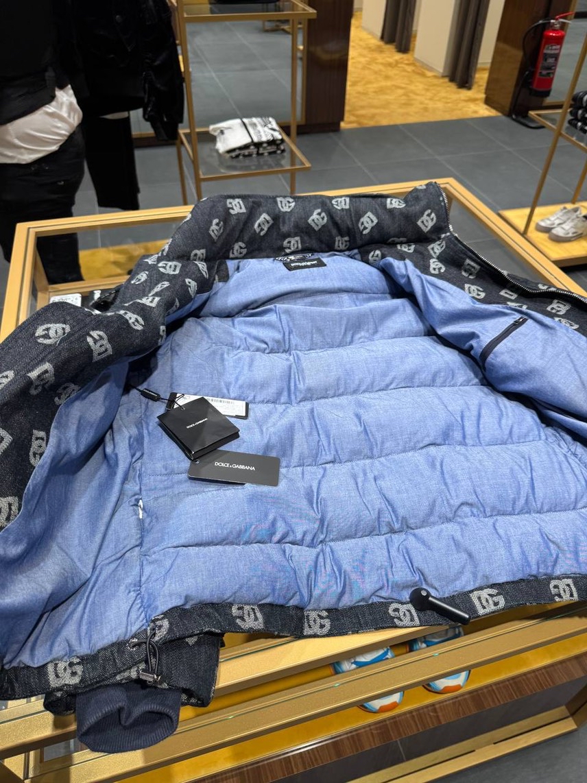 DOLCE & GABBANA Down jacket side view - Men's luxury Clothes
