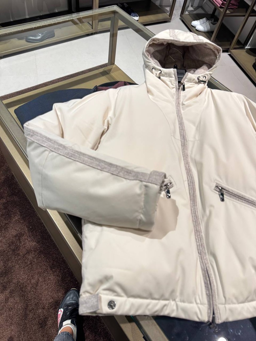 PAL ZILERI Down jacket side view - Men's luxury Clothes