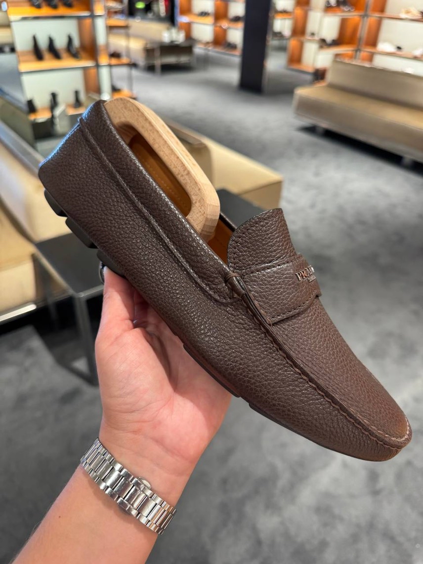 PRADA Moccasins side view - Men's luxury Shoes