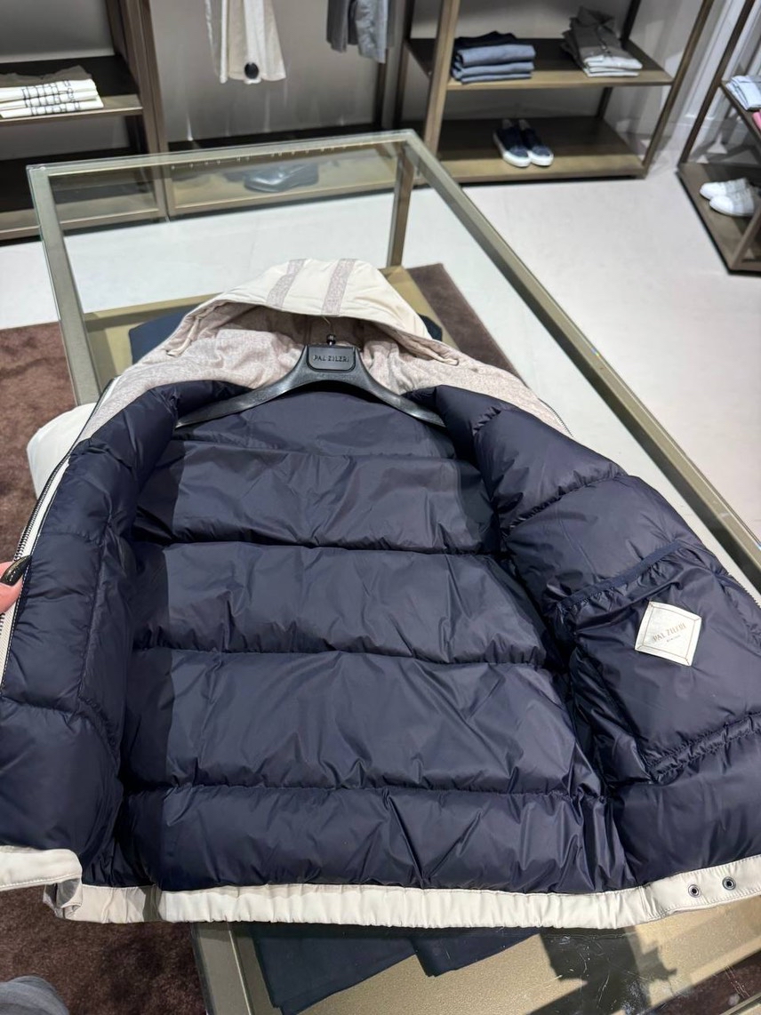 PAL ZILERI Down jacket side view - Men's luxury Clothes