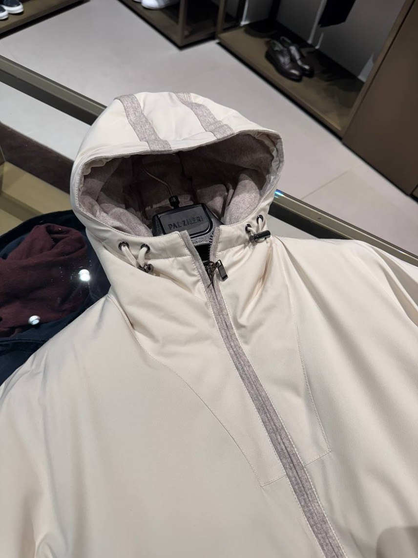 PAL ZILERI Down jacket side view - Men's luxury Clothes