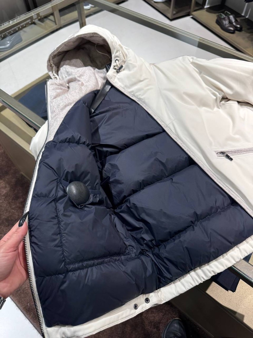 PAL ZILERI Down jacket side view - Men's luxury Clothes