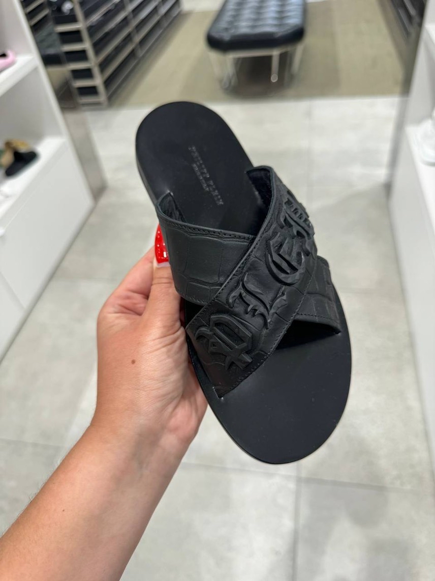 PHILIPP PLEIN Slides side view - Men's luxury Shoes