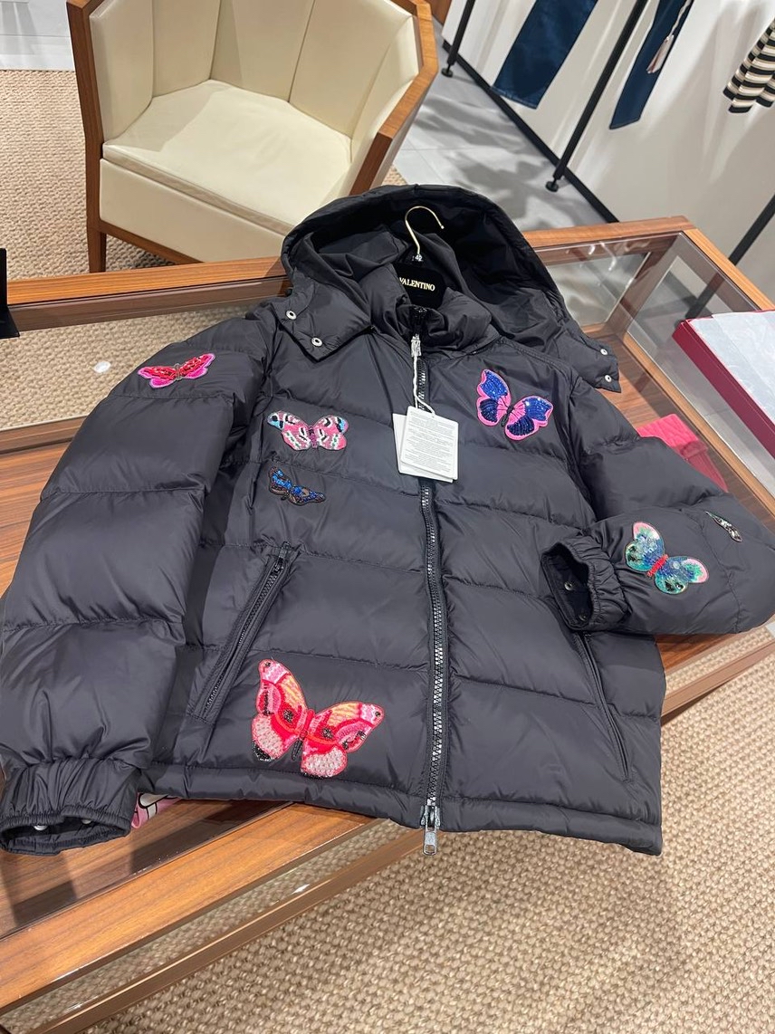 VALENTINO GARAVANI Down jacket front view - Women's luxury Clothes