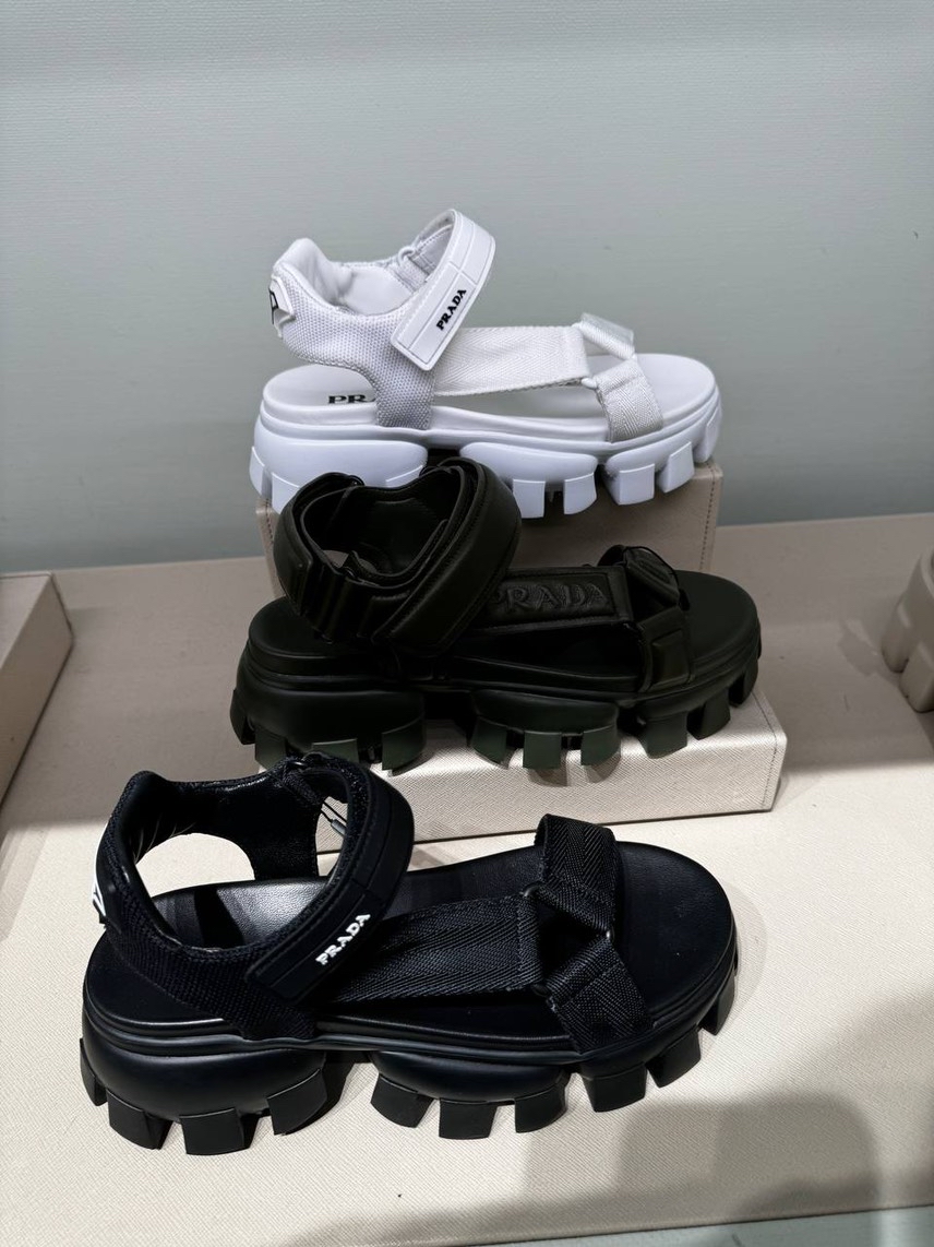 PRADA Sandals side view - Women's luxury Shoes