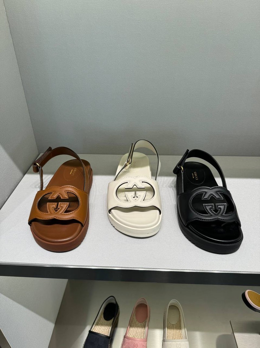 GUCCI Sandals side view - Women's luxury Shoes