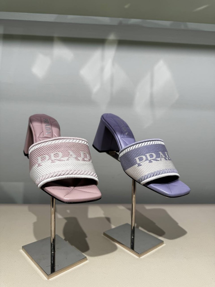 PRADA Slides front view - Women's luxury Shoes