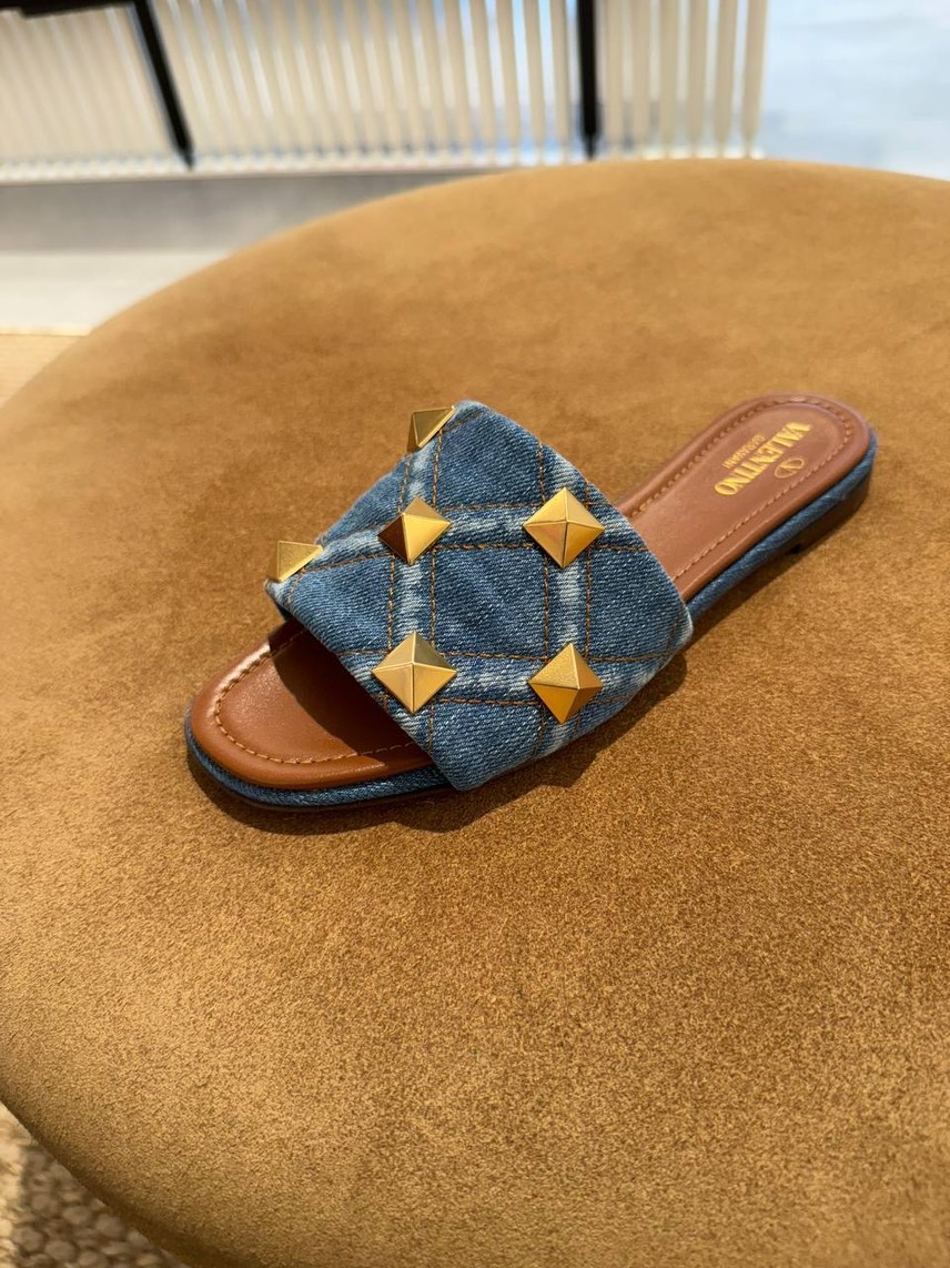 VALENTINO GARAVANI Slides front view - Women's luxury Shoes