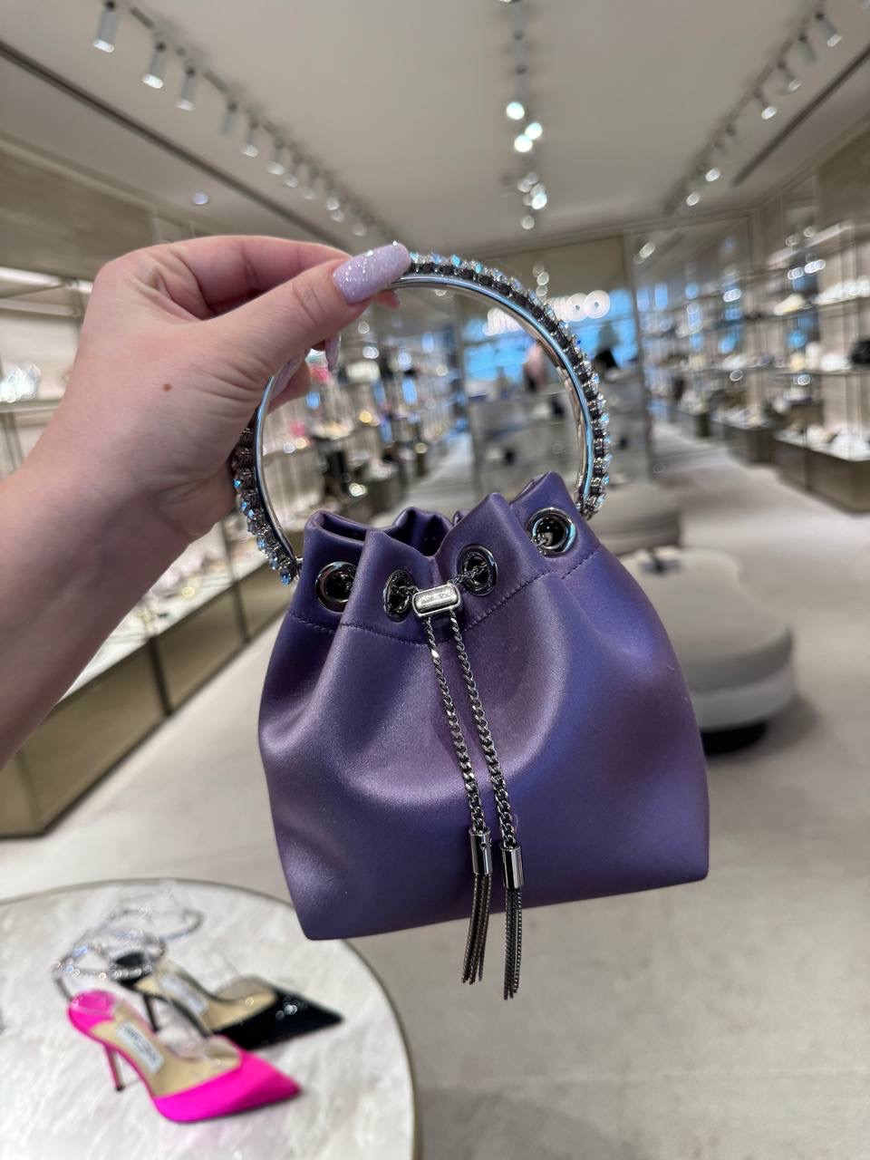 【Jimmy Choo】キルティング カーブ クロスボディバッグ S Varenne Avenue | キルティングバッグ | ジミー チュウ