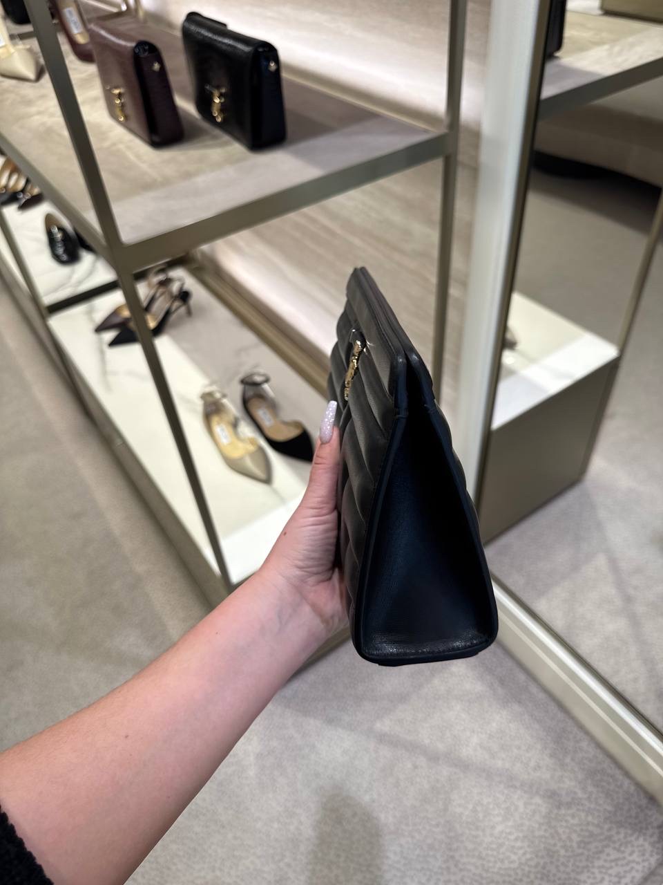 JIMMY CHOO Clutch bags side view - Women's luxury Bags