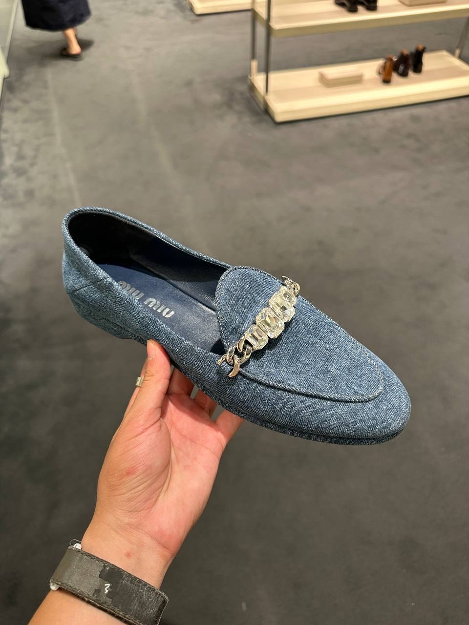 MIU MIU Moccasins side view - Women's luxury Shoes