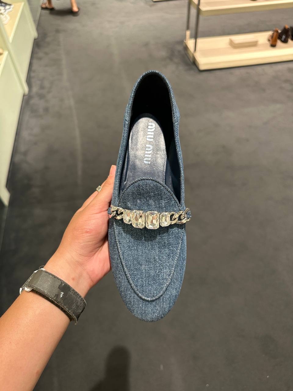 MIU MIU Moccasins side view - Women's luxury Shoes