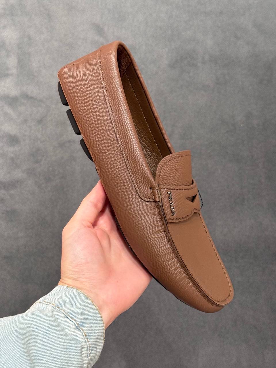 PRADA Moccasins side view - Men's luxury Shoes
