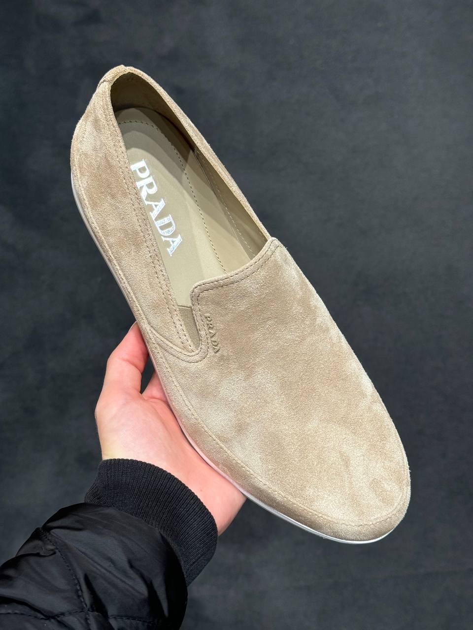 PRADA Moccasins side view - Men's luxury Shoes