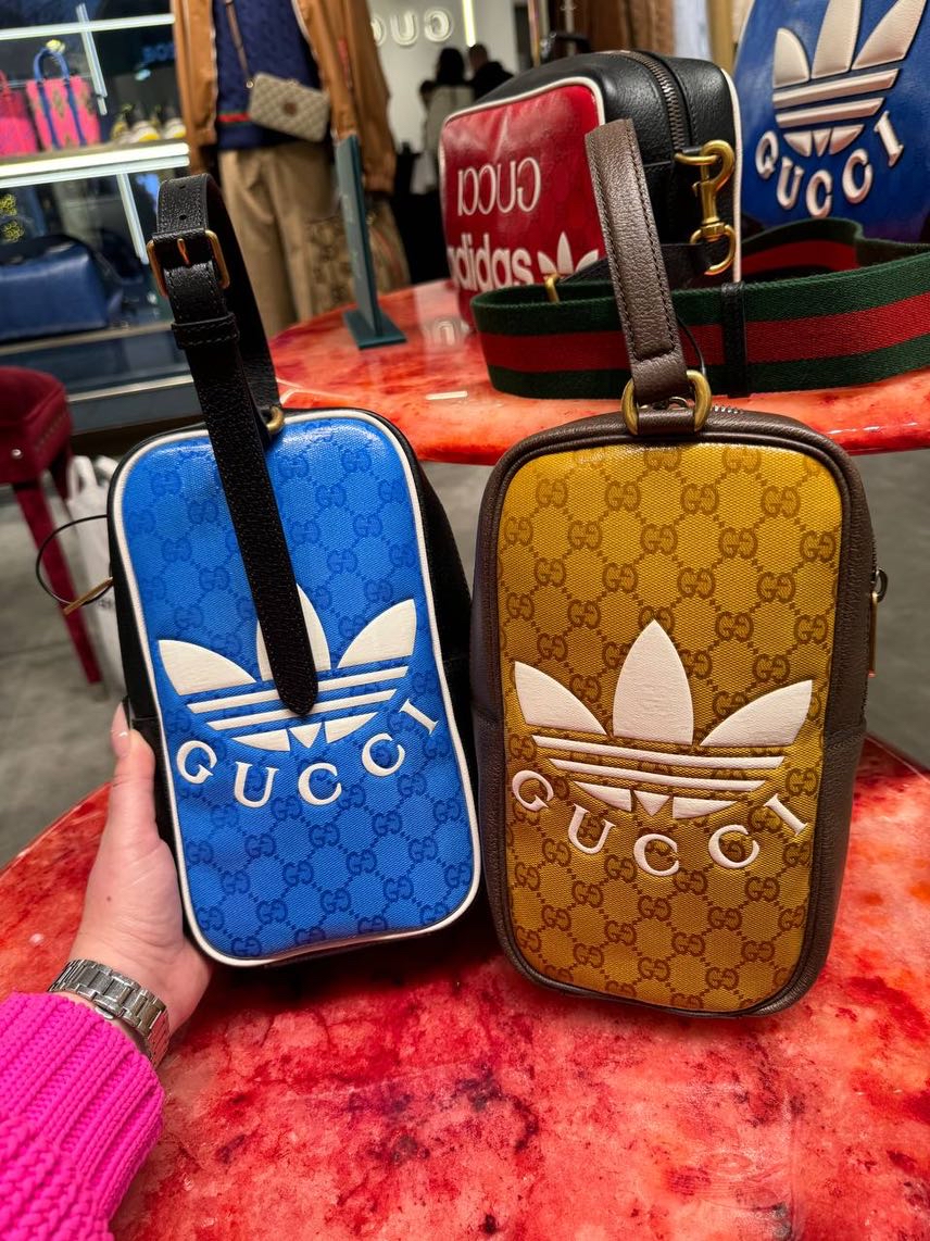 GUCCI X ADIDAS Messenger bags front view - Men's luxury Bags
