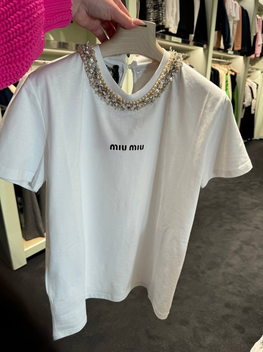 MIU MIU T-shirt and Polo front view - Women's luxury Clothes
