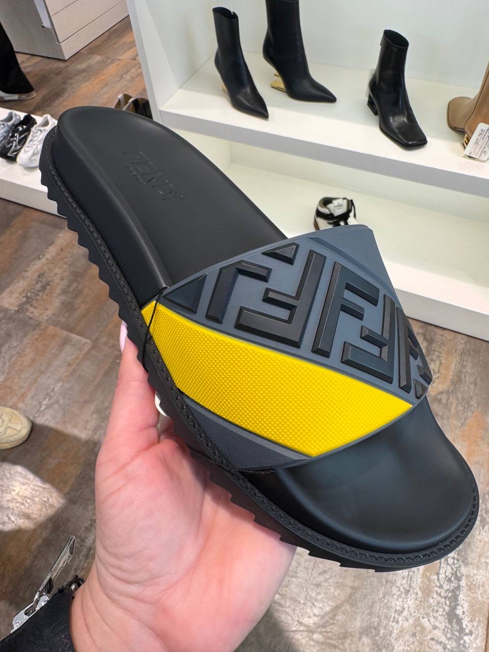 FENDI Slides front view - Men's luxury Shoes