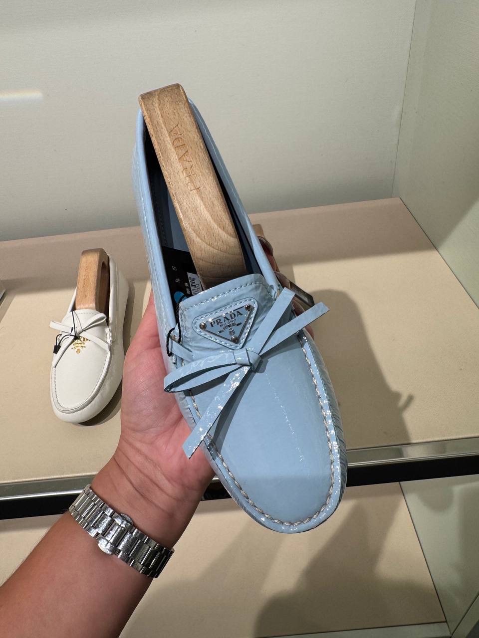 PRADA Moccasins side view - Women luxury Shoes