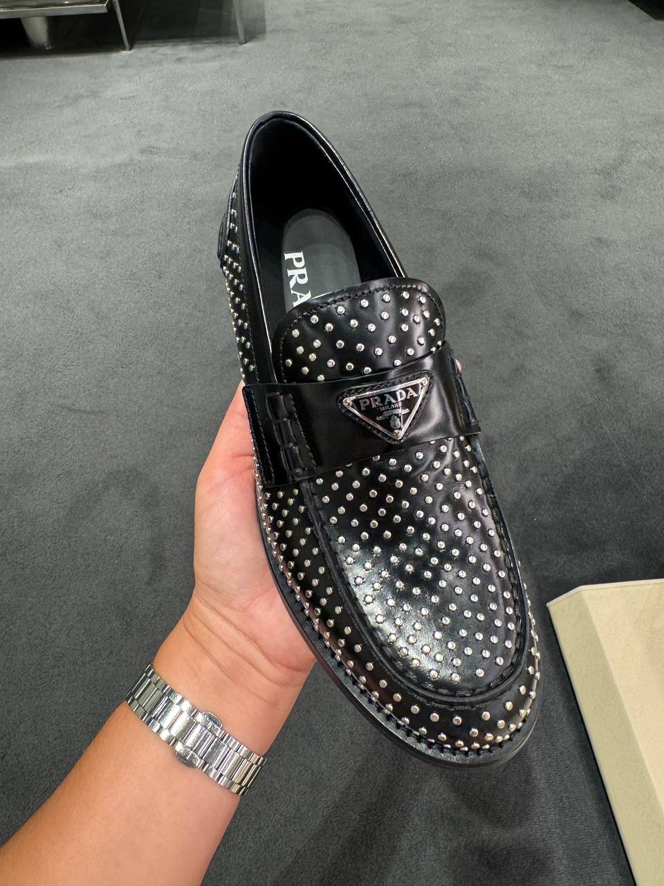 PRADA Loafers front view - Women luxury Shoes