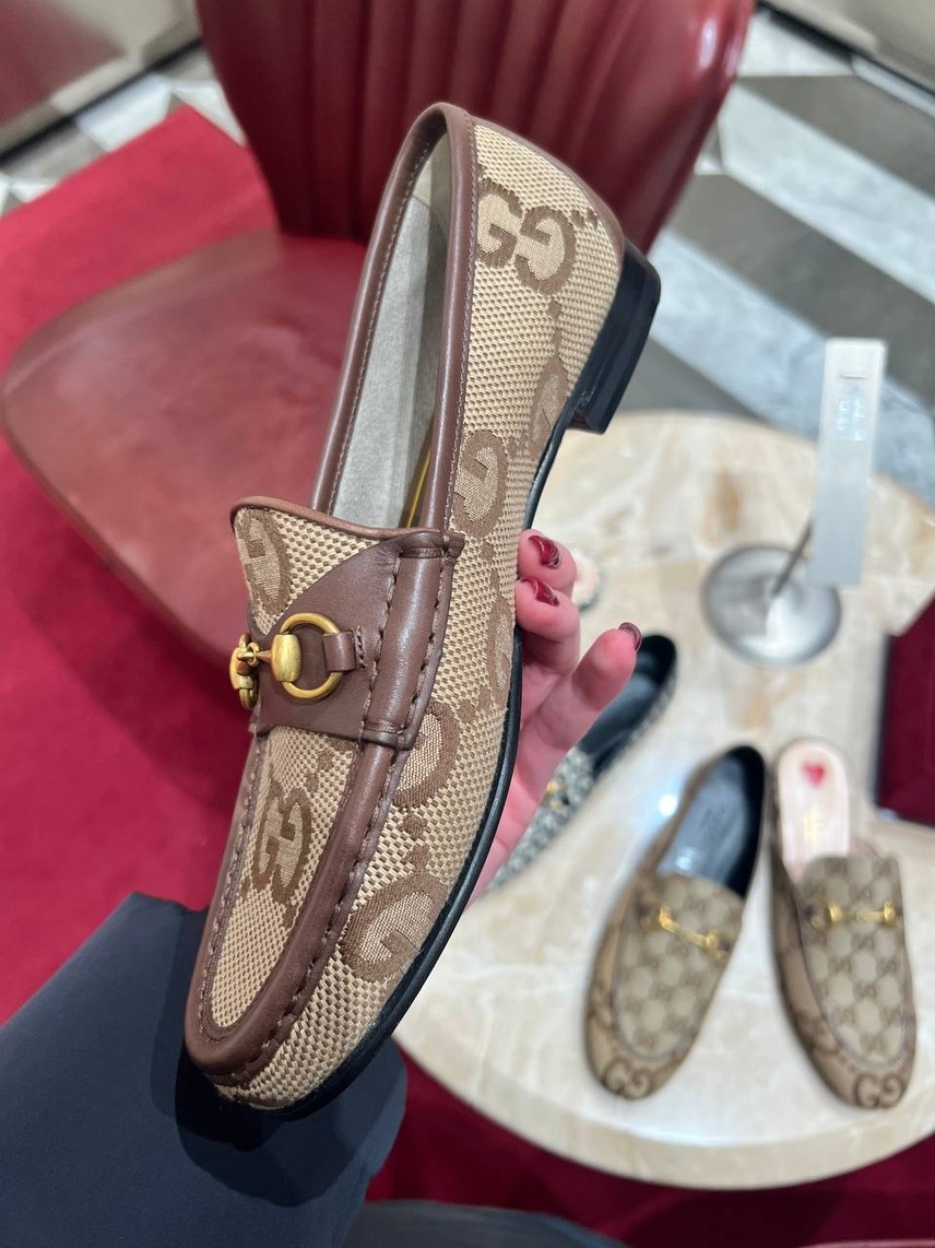 GUCCI Moccasins side view - Women's luxury Shoes
