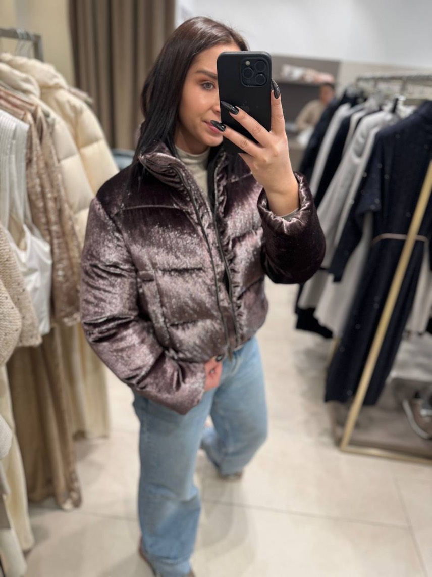 PESERICO Down jacket front view - Women's luxury Clothes