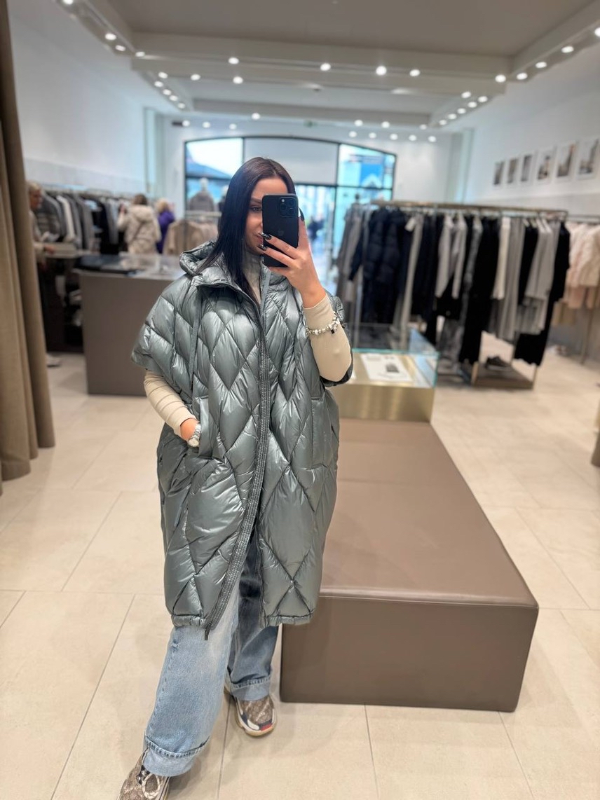PESERICO Down jacket side view - Women's luxury Clothes