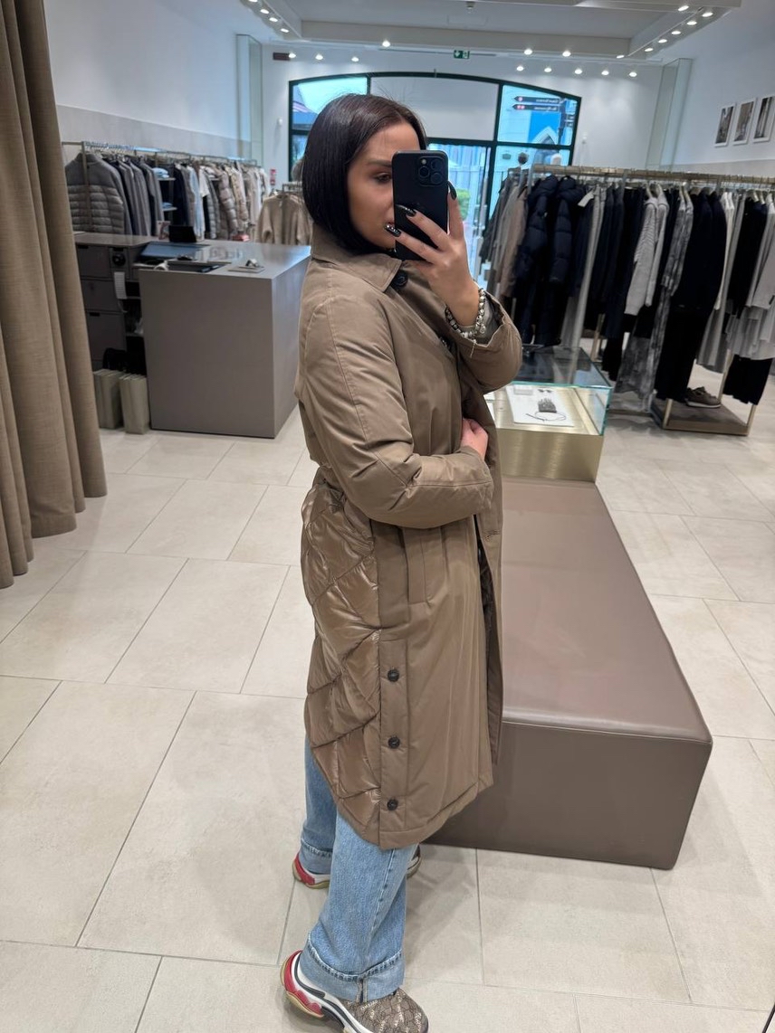 PESERICO Down jacket side view - Women's luxury Clothes