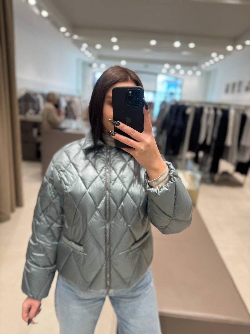 PESERICO Down jacket side view - Women's luxury Clothes
