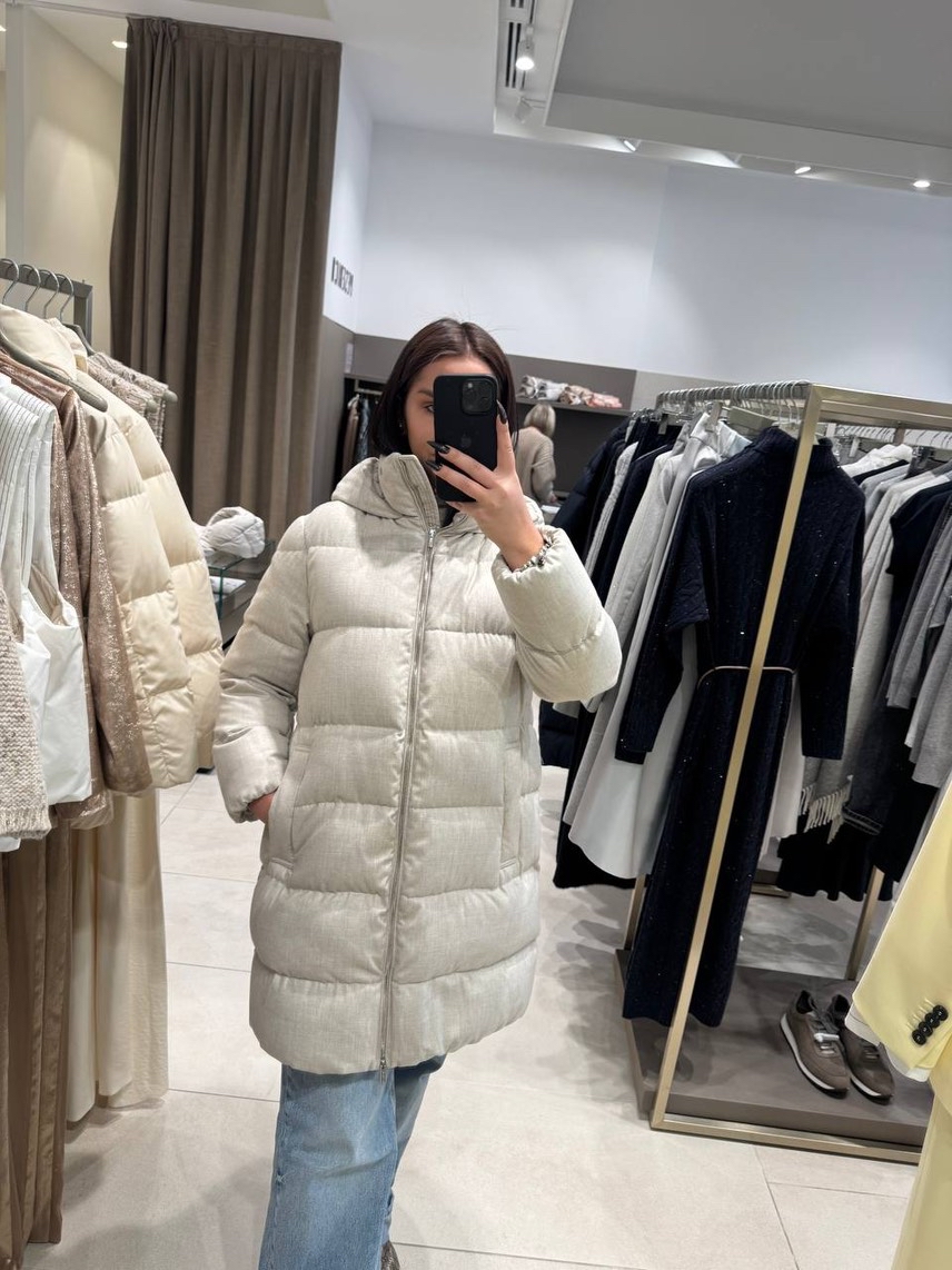PESERICO Down jacket side view - Women's luxury Clothes
