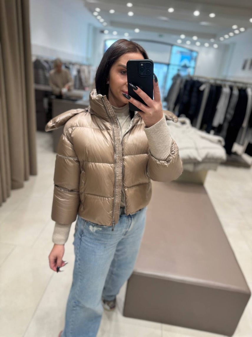 PESERICO Down jacket front view - Women's luxury Clothes