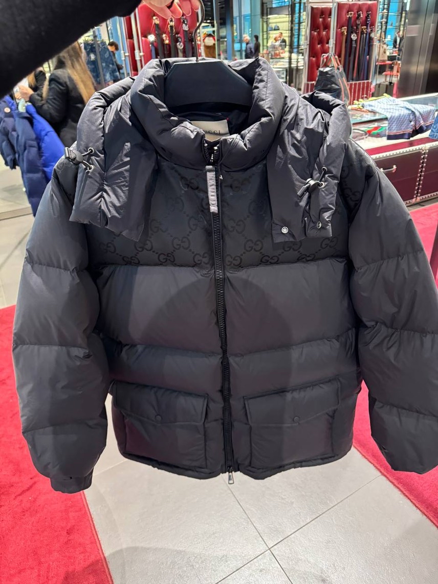 GUCCI Down jacket side view - Men's luxury Clothes