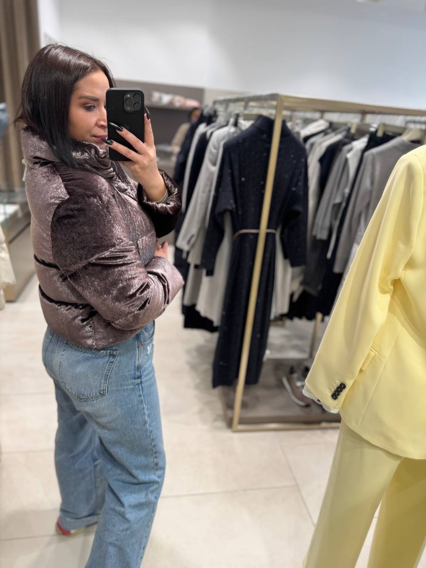PESERICO Down jacket side view - Women's luxury Clothes