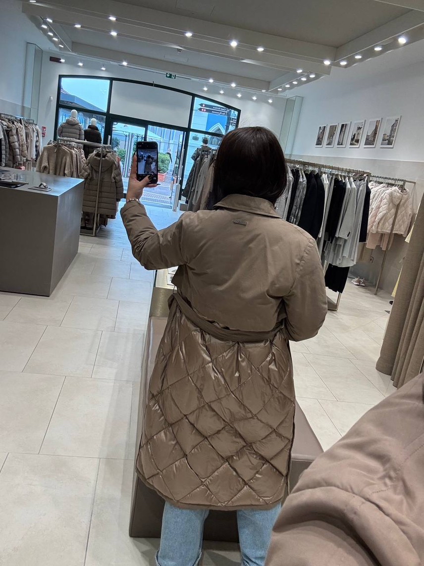 PESERICO Down jacket side view - Women's luxury Clothes