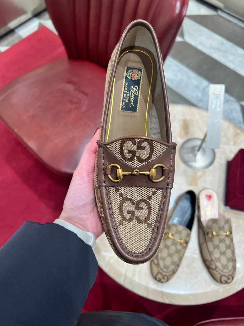 GUCCI Moccasins side view - Women's luxury Shoes