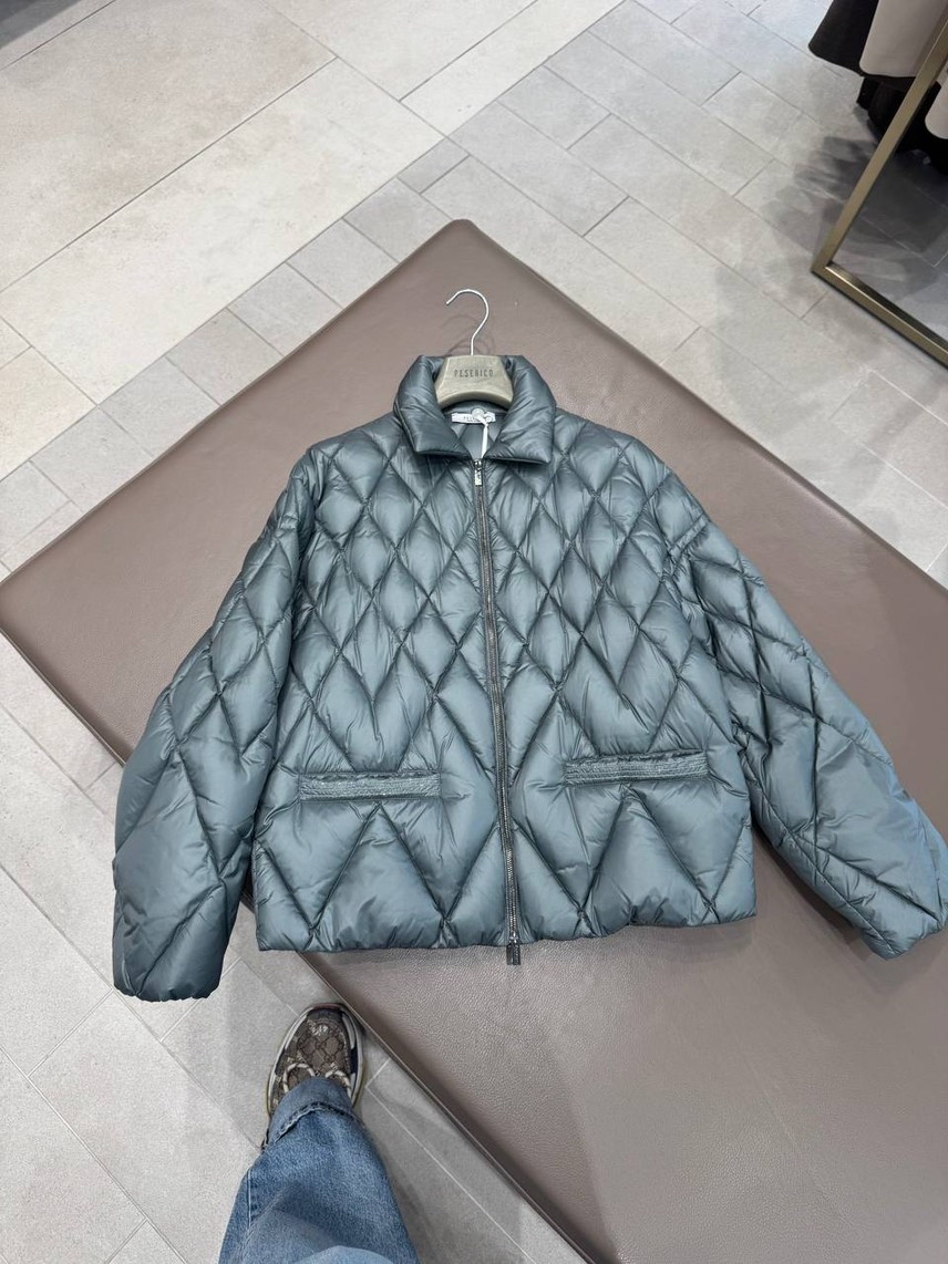 PESERICO Down jacket side view - Women's luxury Clothes