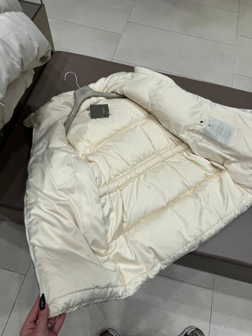 PESERICO Down jacket side view - Women's luxury Clothes