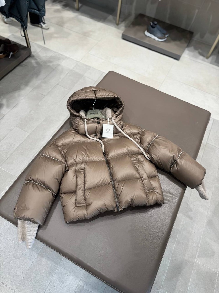 PESERICO Down jacket side view - Women's luxury Clothes